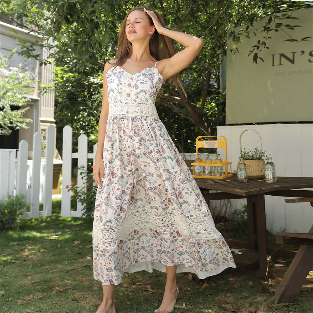 Sleeveless Floral Dress