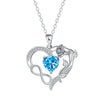 Infinite Love Heart-shaped Rose Edge Necklace Women's High Sense