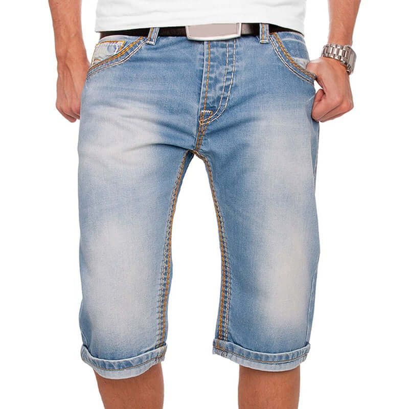 White Casual Denim Pants