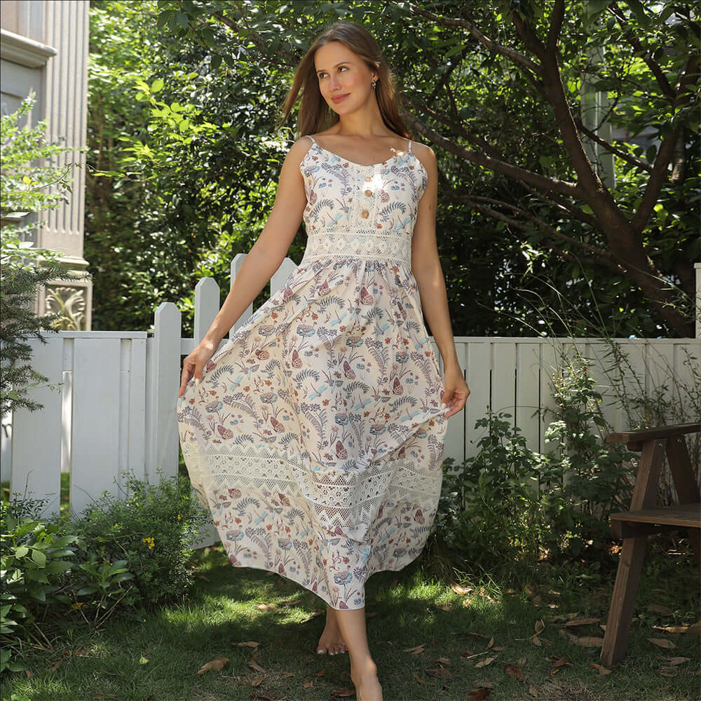 Sleeveless Floral Dress